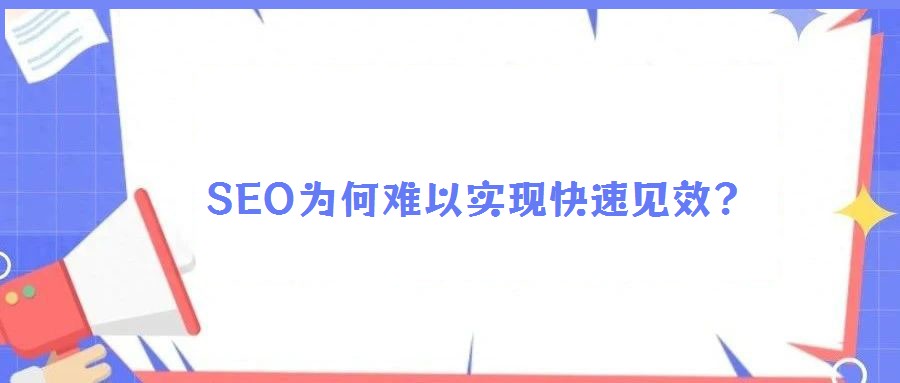 SEO為何難以實現快速見效?